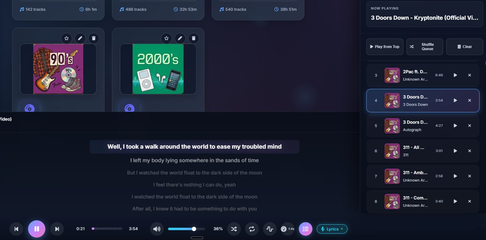 LidaMixPlay — Lyrics Panel